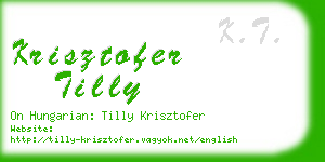 krisztofer tilly business card